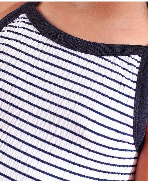 Pine Kids Woven Sleeveless Striped Top - White