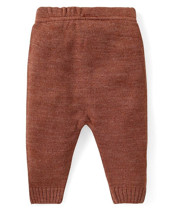 Babyhug Knitted Full Sleeves Sweater Set with Intarsia Design - Multicolour