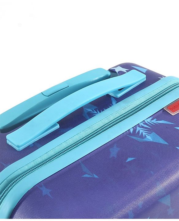 Babyhug Disney Frozen Hard Sided Kids Trolley Luggage Bag with Wheels Blue - 18 Inch