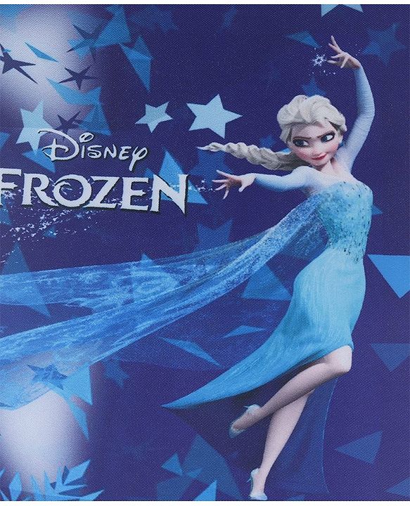 Babyhug Disney Frozen Hard Sided Kids Trolley Luggage Bag with Wheels Blue - 18 Inch