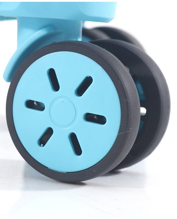 Babyhug Disney Frozen Hard Sided Kids Trolley Luggage Bag with Wheels Blue - 18 Inch