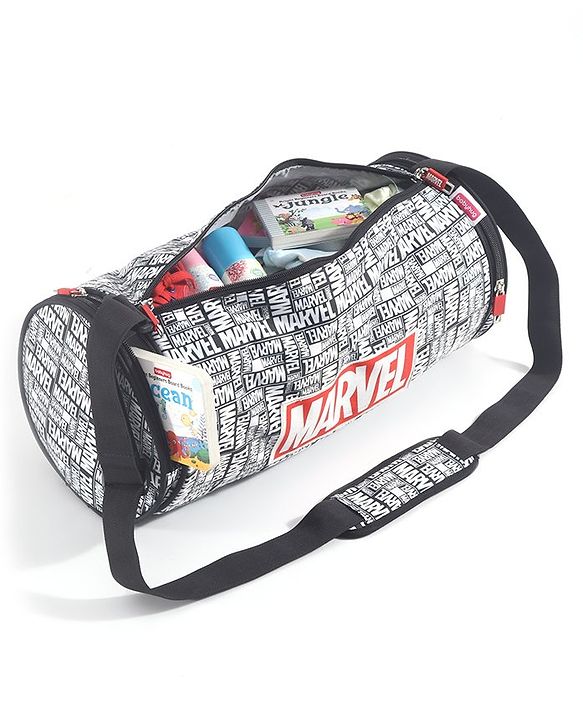 Babyhug Marvel Original Travel Bag - White| GYM Bag| Adjustable Shoulder Strap| Water Proof| Durable Zippers