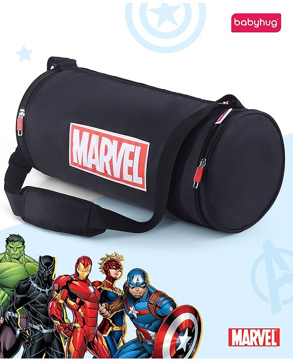Babyhug Marvel Original Travel Bag - White| GYM Bag| Adjustable Shoulder Strap| Water Proof| Durable Zippers