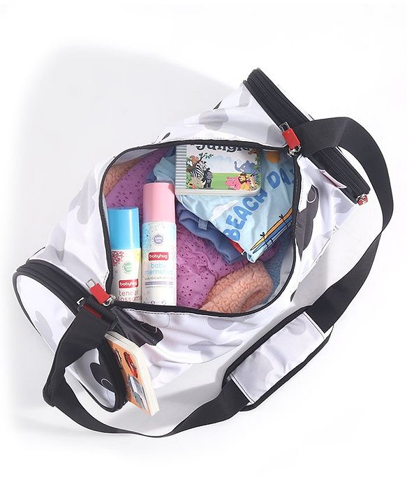 Babyhug Marvel Original Travel Bag - White| GYM Bag| Adjustable Shoulder Strap| Water Proof| Durable Zippers