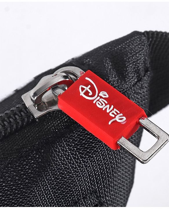 Babyhug Disney Spacious Waist Bag With Mickey Mouse Print - Black & White