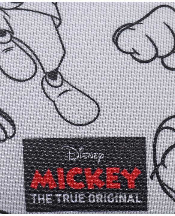 Babyhug Disney Spacious Waist Bag With Mickey Mouse Print - Black & White