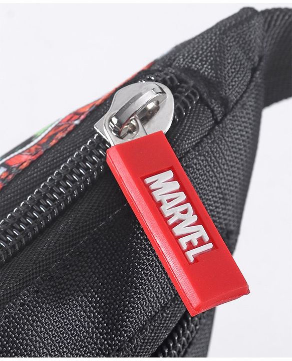 Babyhug Marvel Spacious Waist Bag With Avengers Print - Multicolour