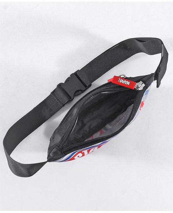 Babyhug Disney Spacious Waist Bag With Mickey Mouse Print - Black & White