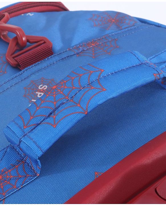 Babyhug Marvel Spider Man Kids Travel Duffel Trolley Bag - Blue| Stylsh & Practical| Durable Zippers| Smooth Wheels| Telescopic Trolley Handle| Adjustable Shoulder Strap