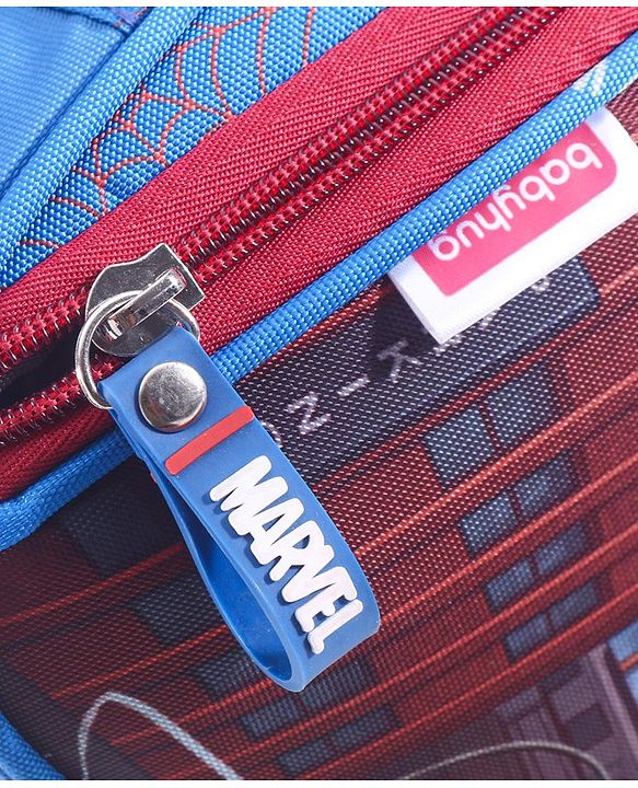 Babyhug Marvel Spider Man Kids Travel Duffel Trolley Bag - Blue| Stylsh & Practical| Durable Zippers| Smooth Wheels| Telescopic Trolley Handle| Adjustable Shoulder Strap