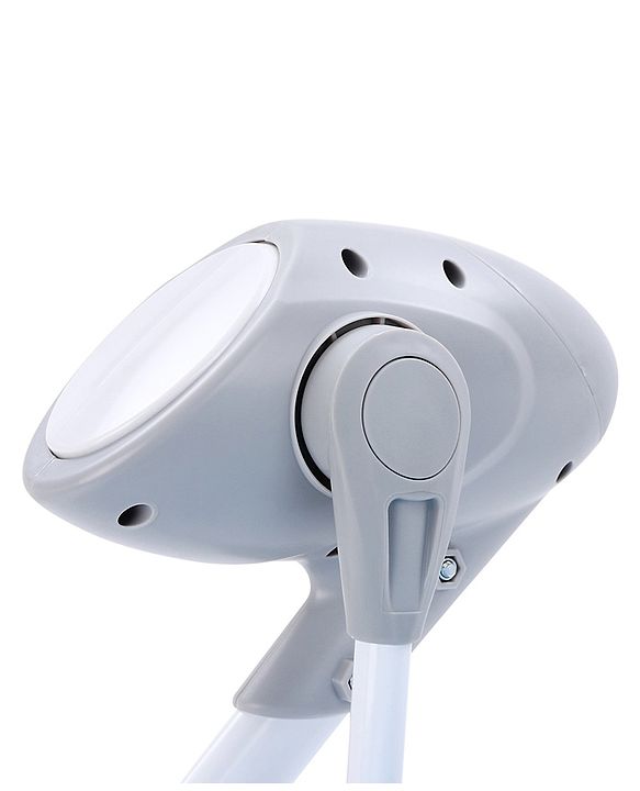 Babyhug Beryl Electronic Auto Swing Cradle with Remote Control - Blue| Pre-loaded Music| Off Timer| Removable Mosquito Net| Battery & DC Operation| Remote Control| Soft Mattress with Pillow| Safety Harness| 5 Swing Speed