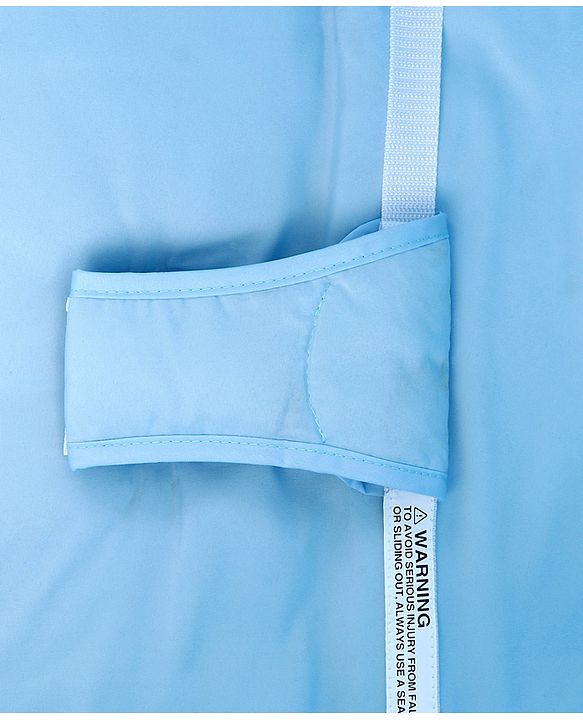 Babyhug Beryl Electronic Auto Swing Cradle with Remote Control - Blue| Pre-loaded Music| Off Timer| Removable Mosquito Net| Battery & DC Operation| Remote Control| Soft Mattress with Pillow| Safety Harness| 5 Swing Speed