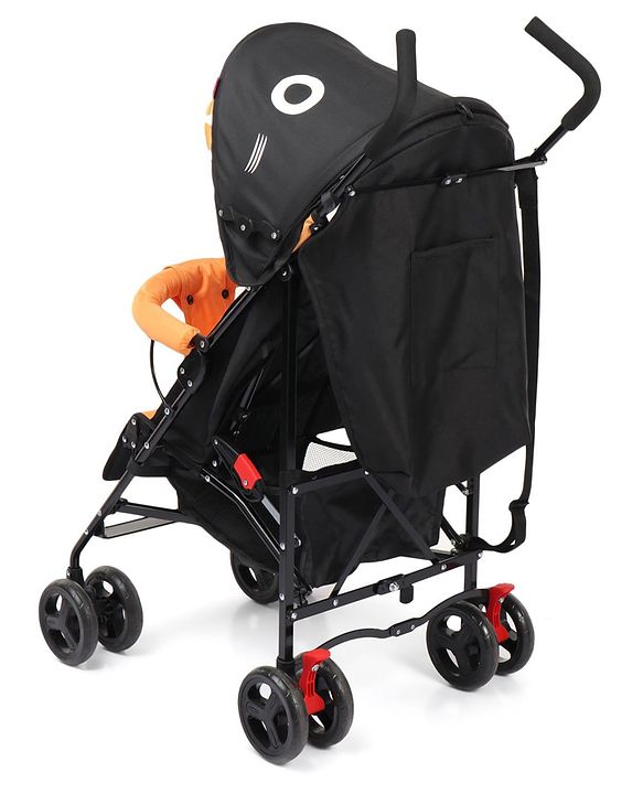 Babyhug Lil Monsta Stroller With Adjustable Leg Rest (No Reclining Position) - Orange & Black
