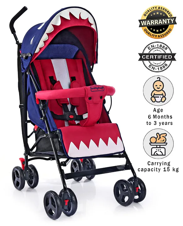 Babyhug Lil Monsta Stroller With Adjustable Leg Rest Red Blue Online in India Buy at Best Price from FirstCry 1694967