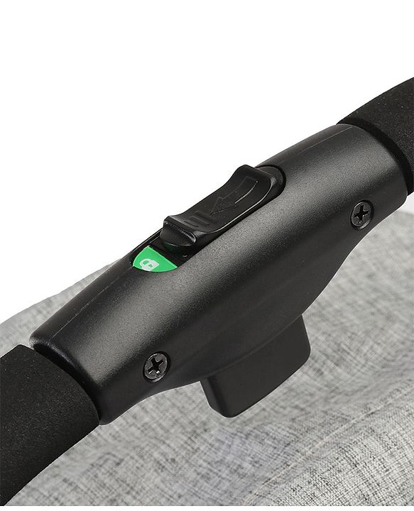 Babyhug Easy Travel Cabin Stroller With Z-Fold & Trolley Handle - Grey