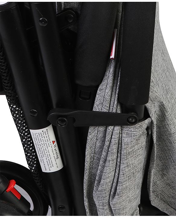 Babyhug Easy Travel Cabin Stroller With Z-Fold & Trolley Handle - Grey