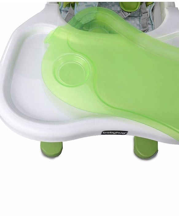 Babyhug Dolce Vita 3 in 1 High Chair With Caster Wheels & 5 Point Safety Harness - Green