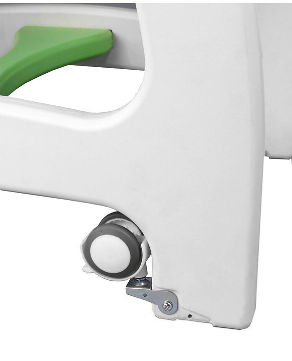 Babyhug Dolce Vita 3 in 1 High Chair With Caster Wheels & 5 Point Safety Harness - Green