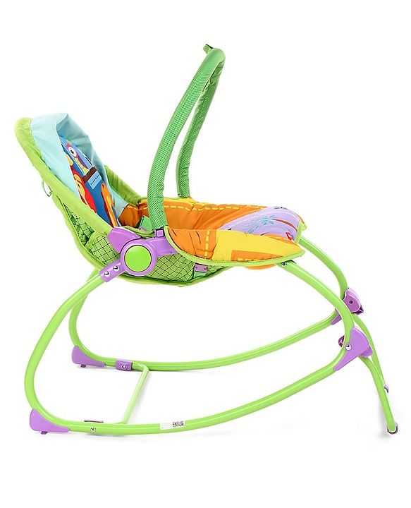Babyhug Delight 3 In 1 Infant To Toddler Rocker With Safety Harness & Reclining Seat - Multicolour( Without Soft Toys)