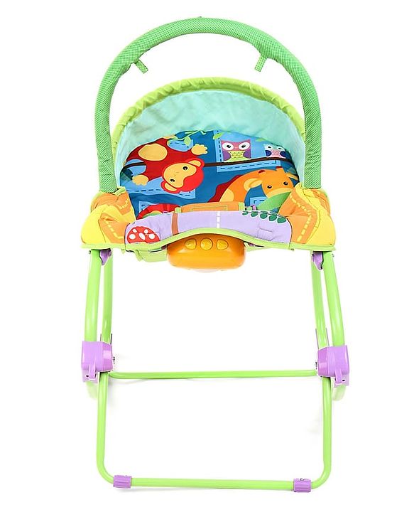 Babyhug Delight 3 In 1 Infant To Toddler Rocker With Safety Harness & Reclining Seat - Multicolour( Without Soft Toys)