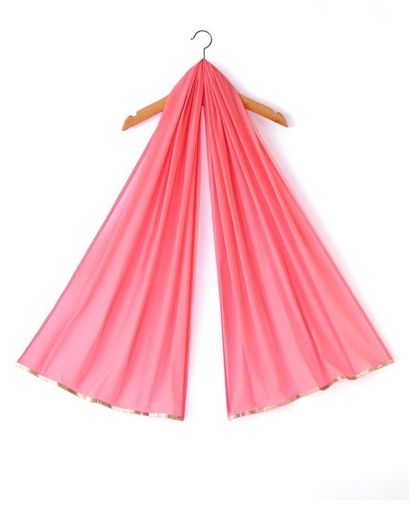 Babyhug Cambric Three Fourth Sleeves Kurti Palazzo and Dupatta Set Floral Paisley Print - Pink