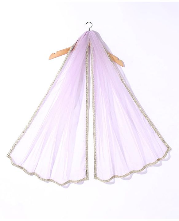 Babyhug Woven Sleeveless Choli  Lehenga and Dupatta Set Floral Print - Lavender