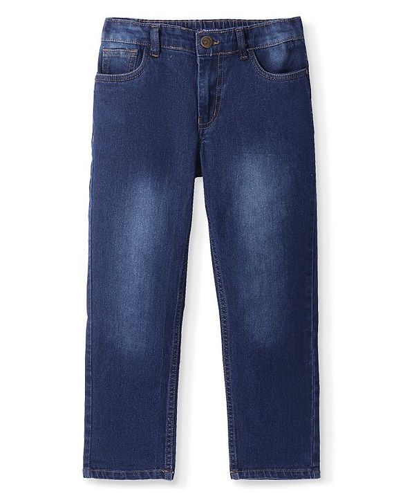 Pine Kids Full Length Denim Washed Jeans - Dark Blue