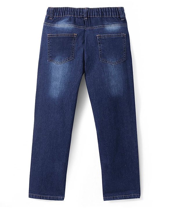 Pine Kids Full Length Denim Washed Jeans - Dark Blue