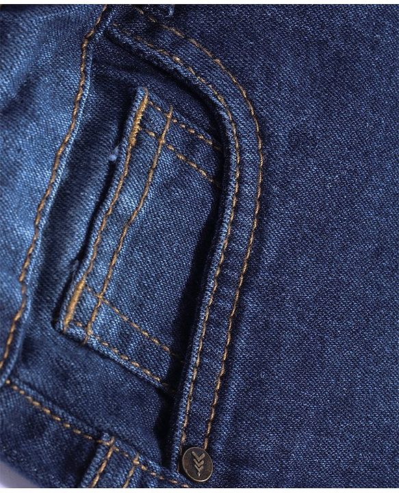 Pine Kids Full Length Denim Washed Jeans - Dark Blue