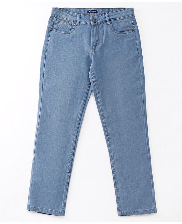 Pine Kids Full Length Denim Washed  Jeans - Light Blue