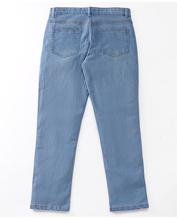 Pine Kids Full Length Denim Washed  Jeans - Light Blue
