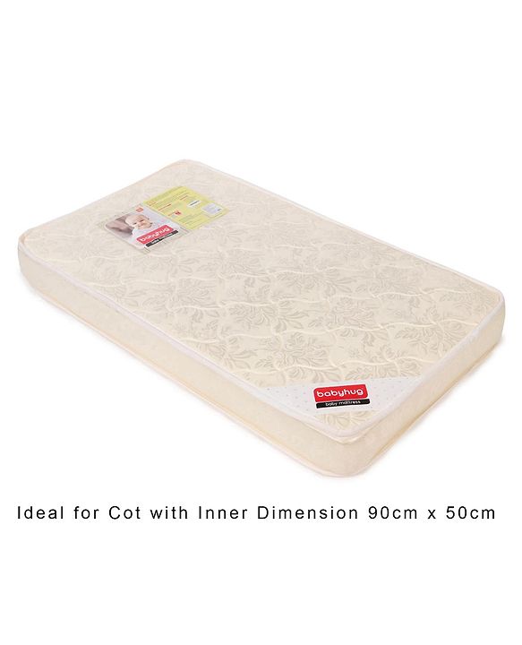Babyhug High Density Soft Foam Baby Mattress Floral Print - Off White