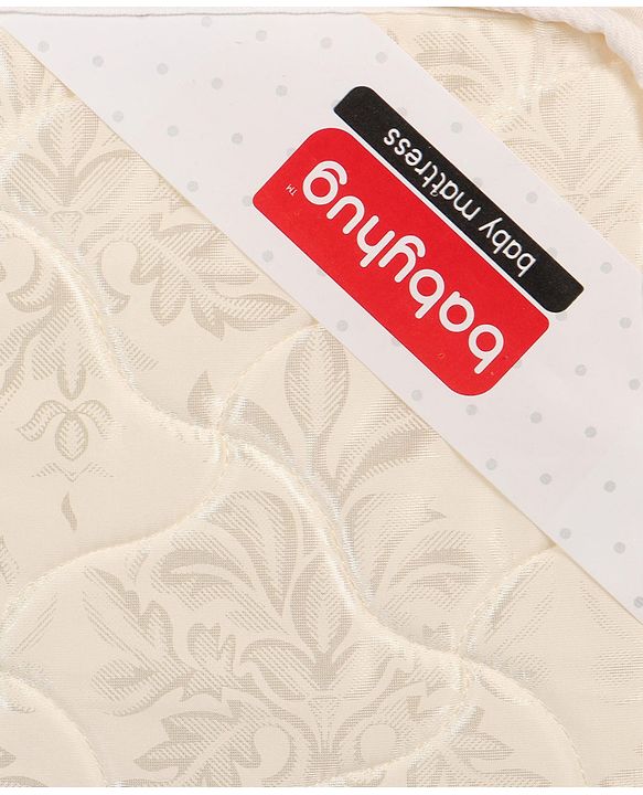 Babyhug High Density Soft Foam Baby Mattress Floral Print - Off White
