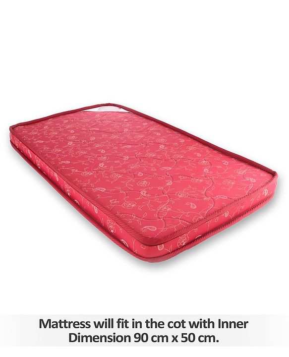 Babyhug High Density Soft Foam Baby Mattress Floral Print - Off White