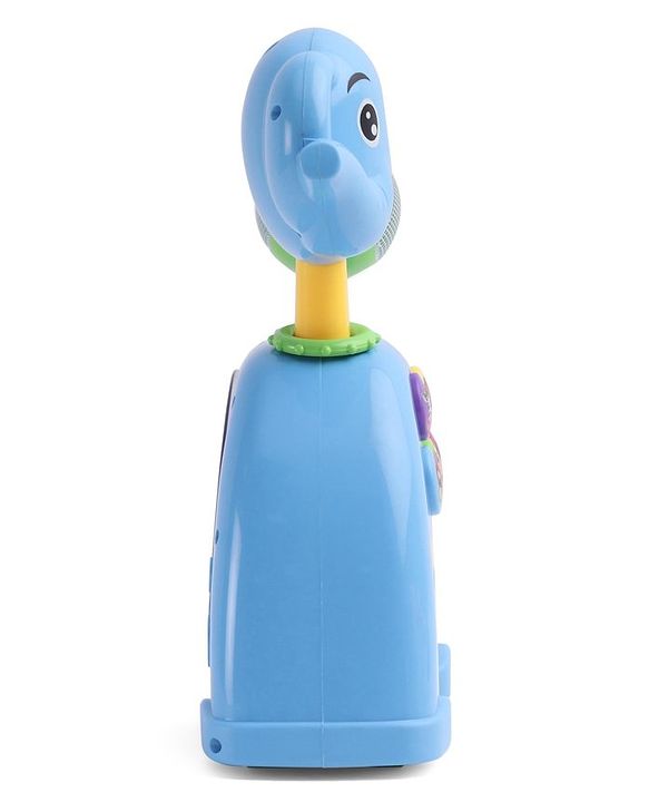 Babyhug Musical Light & Sound Elephant Piano with 5 Modes of Animal Sound - Blue