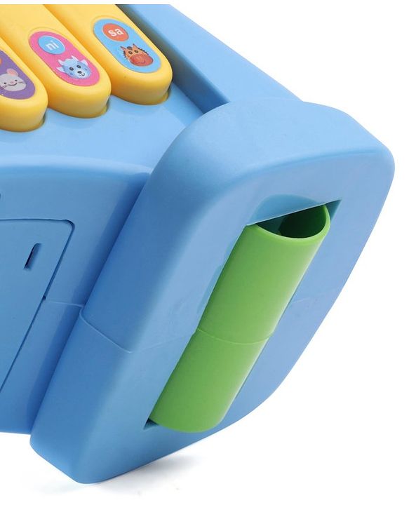 Babyhug Musical Light & Sound Elephant Piano with 5 Modes of Animal Sound - Blue