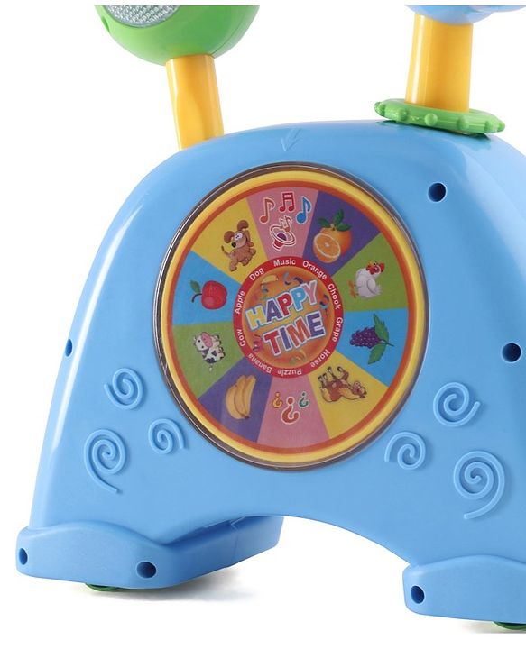 Babyhug Musical Light & Sound Elephant Piano with 5 Modes of Animal Sound - Blue