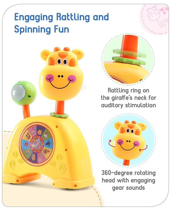 Babyhug Musical Light & Sound Elephant Piano with 5 Modes of Animal Sound - Blue