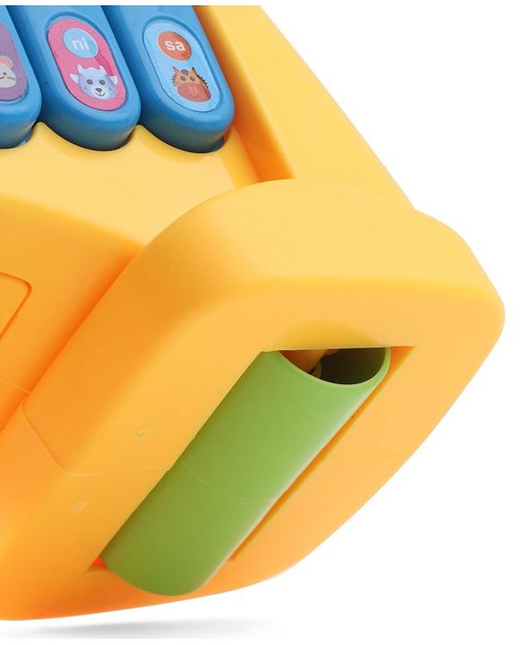 Babyhug Musical Light & Sound Elephant Piano with 5 Modes of Animal Sound - Blue