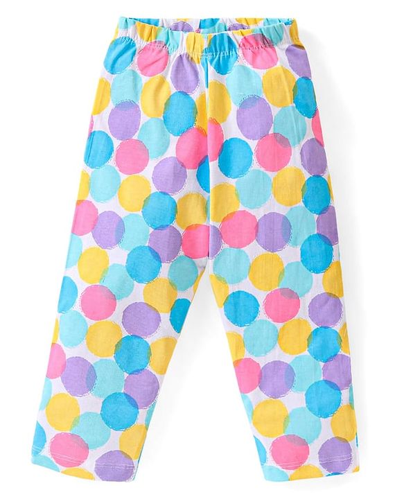 Babyhug Disney Single Jersey Knit Full Sleeves Night Suit with Frill Detailing & Minnie Mouse Graphics - Yellow