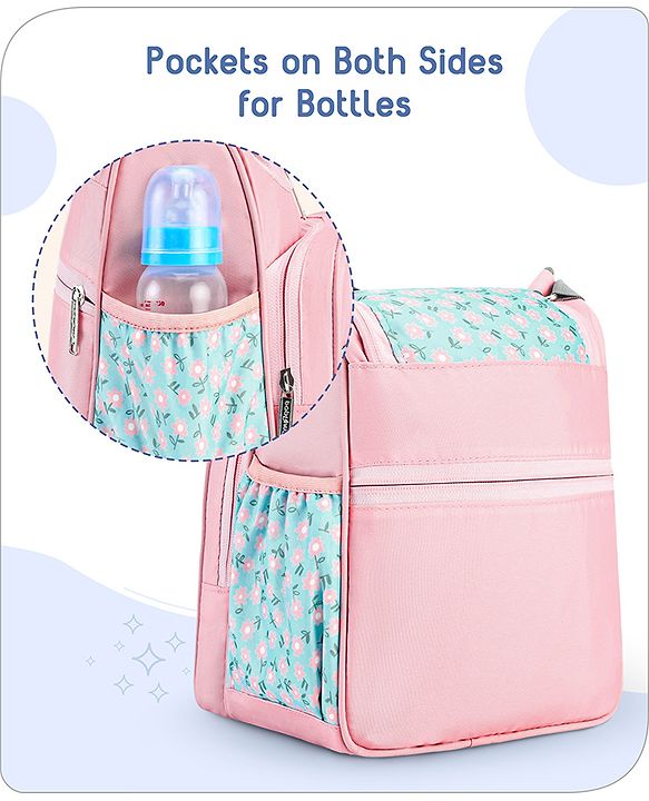 Babyhug Mini & Compact Sling Diaper Bag Floral Print- Pink