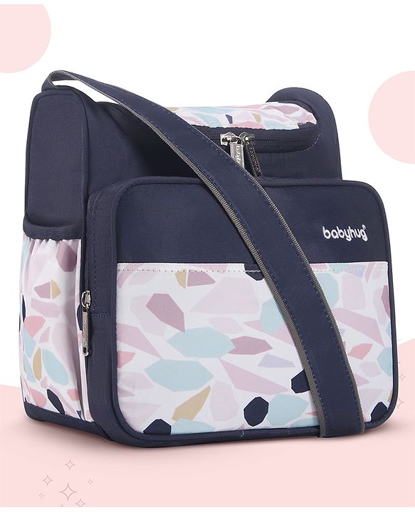 Babyhug Mini & Compact Sling Diaper Bag Abstract Print- Blue