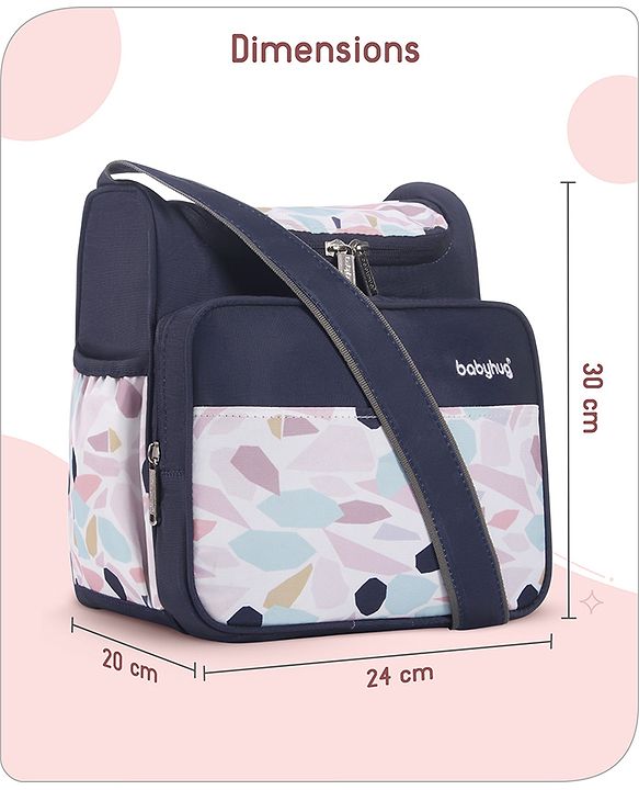Babyhug Mini & Compact Sling Diaper Bag Abstract Print- Blue