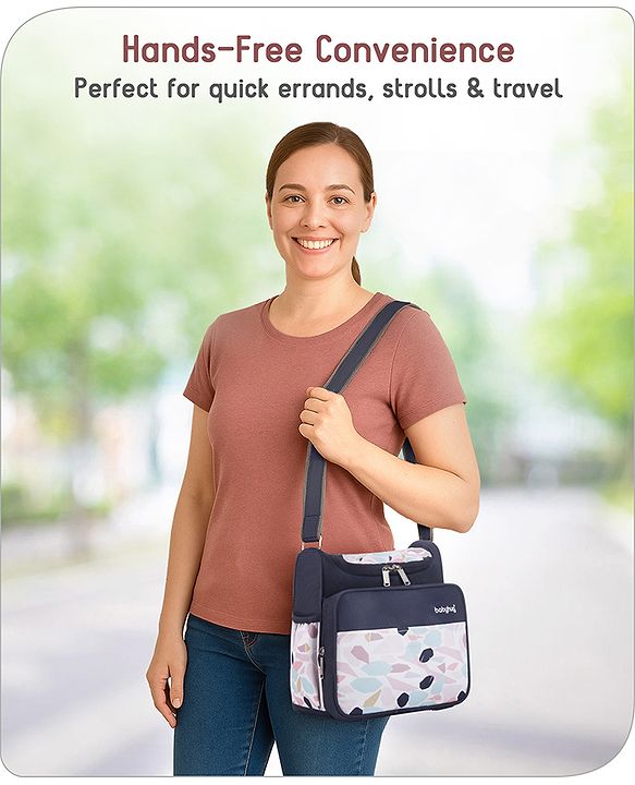 Babyhug Mini & Compact Sling Diaper Bag Abstract Print- Blue