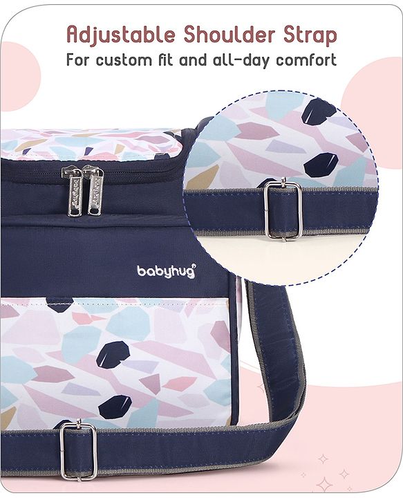 Babyhug Mini & Compact Sling Diaper Bag Abstract Print- Blue