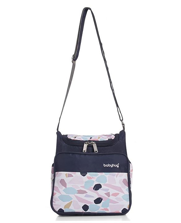 Babyhug Mini & Compact Sling Diaper Bag Abstract Print- Blue