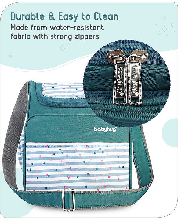 Babyhug Mini & Compact Sling Diaper Bag Abstract Print- Blue