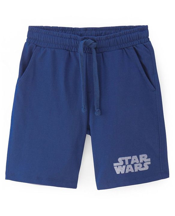 Pine Kids Lucas Cotton Half Sleeves Night Suit With Star Wars Print - Blue