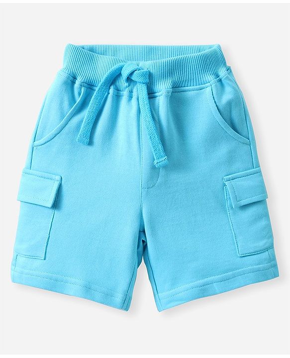 Babyhug Cotton Knit Half Sleeves Summer Theme Printed T-Shirt & Shorts Set - Blue & Yellow