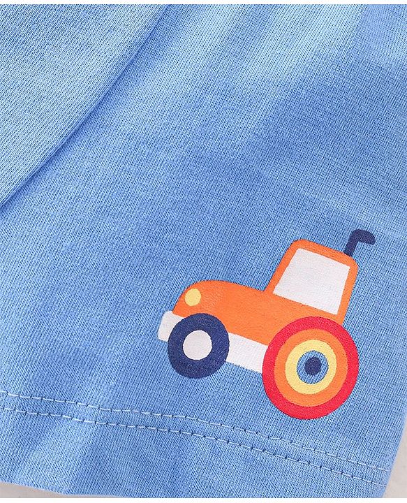 Babyhug 100% Cotton Above Knee Length Trunks Vehicle Print Pack of 3 - Multicolour
